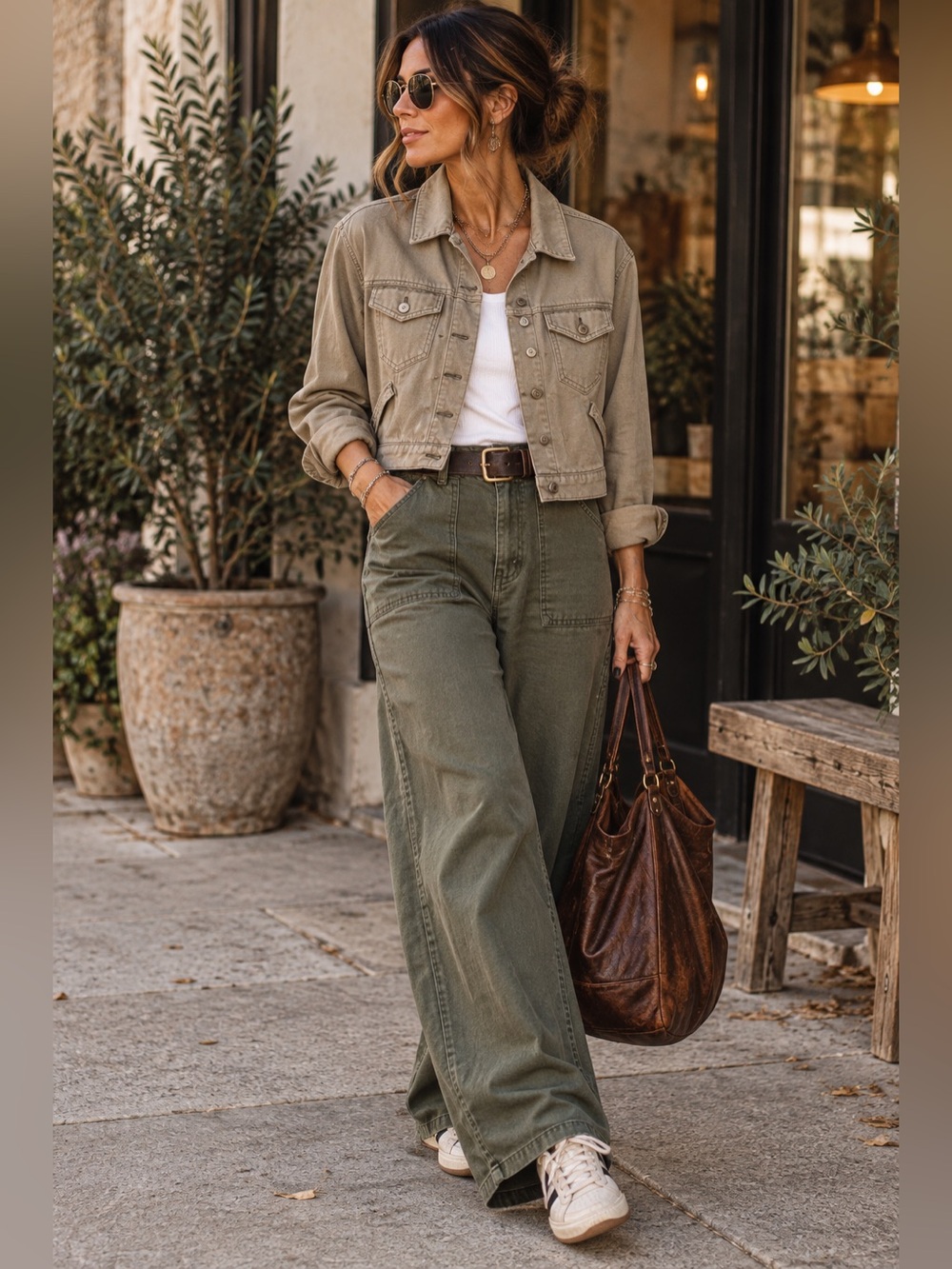 Old Navy Taupe Jean Jacket